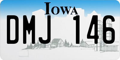 IA license plate DMJ146