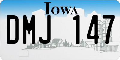 IA license plate DMJ147