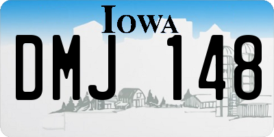 IA license plate DMJ148