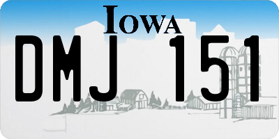 IA license plate DMJ151
