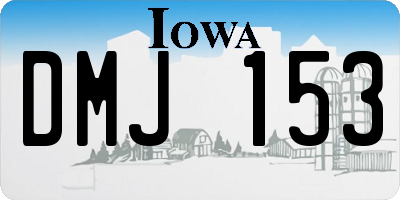 IA license plate DMJ153