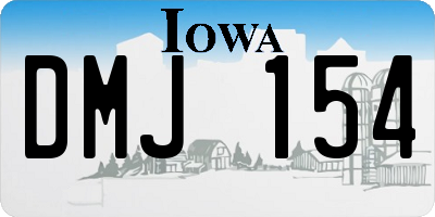 IA license plate DMJ154