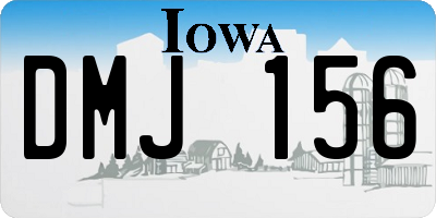 IA license plate DMJ156