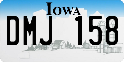 IA license plate DMJ158