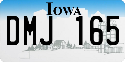 IA license plate DMJ165
