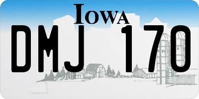IA license plate DMJ170