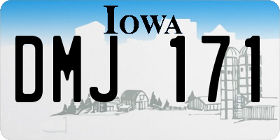 IA license plate DMJ171