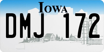 IA license plate DMJ172