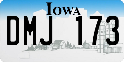 IA license plate DMJ173