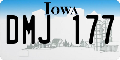 IA license plate DMJ177