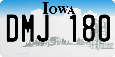 IA license plate DMJ180