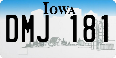 IA license plate DMJ181