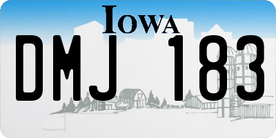 IA license plate DMJ183
