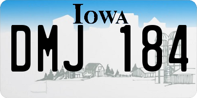 IA license plate DMJ184