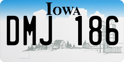 IA license plate DMJ186