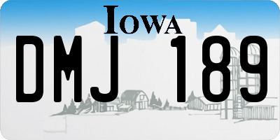 IA license plate DMJ189