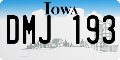 IA license plate DMJ193