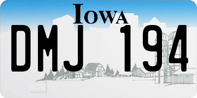 IA license plate DMJ194