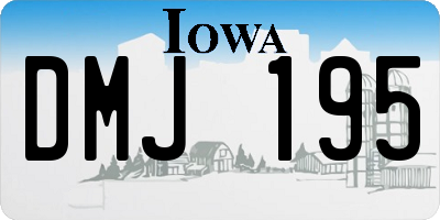 IA license plate DMJ195
