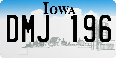 IA license plate DMJ196
