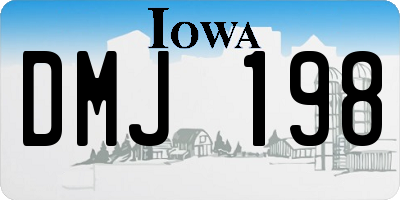 IA license plate DMJ198