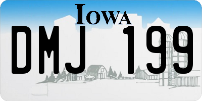IA license plate DMJ199