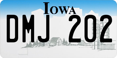 IA license plate DMJ202