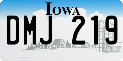 IA license plate DMJ219