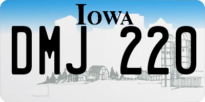 IA license plate DMJ220