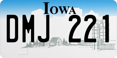 IA license plate DMJ221