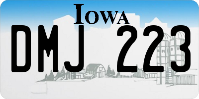 IA license plate DMJ223