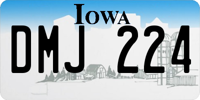 IA license plate DMJ224