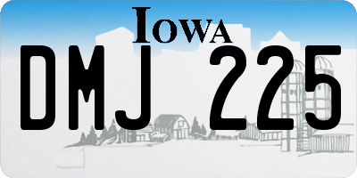IA license plate DMJ225