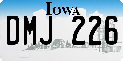 IA license plate DMJ226