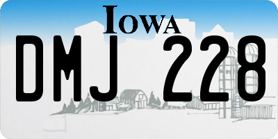 IA license plate DMJ228