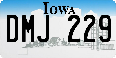 IA license plate DMJ229