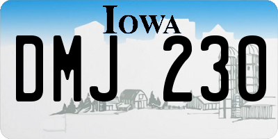IA license plate DMJ230