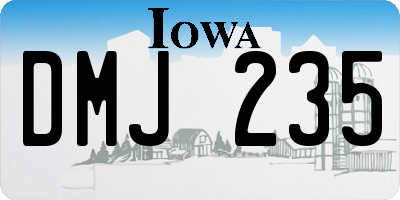 IA license plate DMJ235