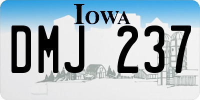 IA license plate DMJ237
