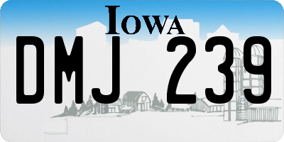 IA license plate DMJ239