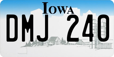 IA license plate DMJ240