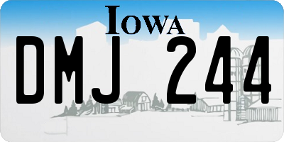 IA license plate DMJ244