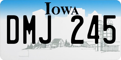 IA license plate DMJ245