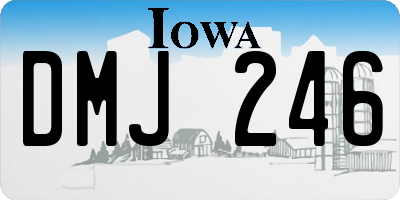IA license plate DMJ246