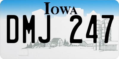IA license plate DMJ247