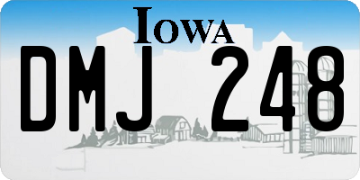 IA license plate DMJ248