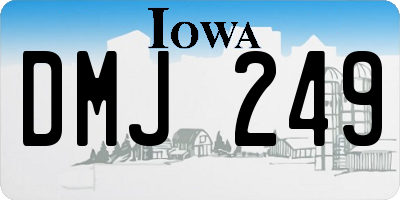 IA license plate DMJ249