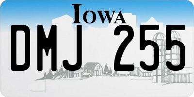 IA license plate DMJ255