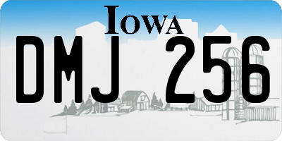 IA license plate DMJ256