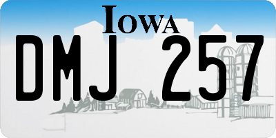 IA license plate DMJ257